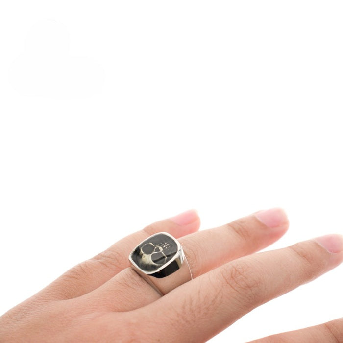 STEEL MYSTIC SKULL RING [Sz:9 ( R )]