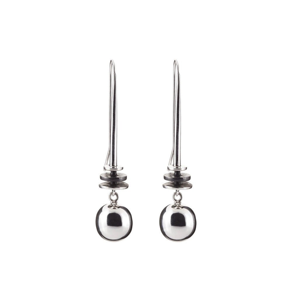 MEXICAN MADE SILVER BALL DROP EARRINGS