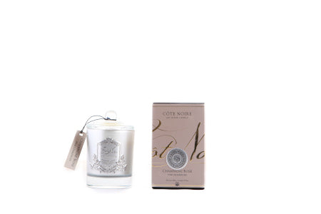 COTE NOIRE SOY BLEND CANDLE PINK CHAMPAGNE - SILVER 185g