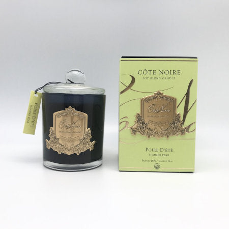 COTE NOIRE SOY BLEND CANDLE WHITE SUMMER PEAR - GOLD 450g
